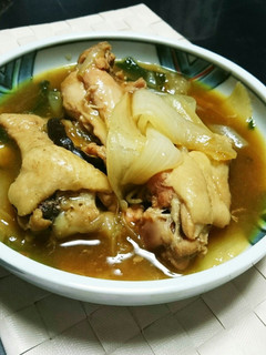 新玉ねぎと手羽元の煮物(カレー風味)-レシピのメイン写真