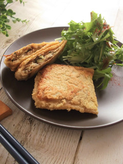 さばみそ煮缶と薄揚げでキャベツメンチ風-レシピのメイン写真
