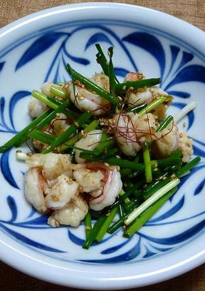 海老と万能ネギのゴマ風味和え-レシピのメイン写真
