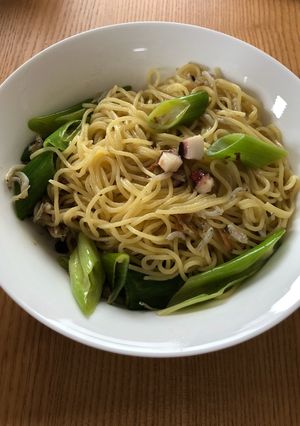 たことしらすとネギのペペロンチーノ-レシピのメイン写真