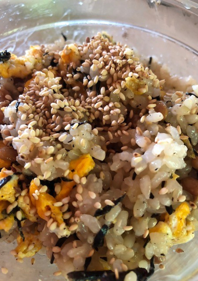 納豆とひじき卵のまぜご飯-レシピのメイン写真