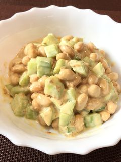 大豆ときゅうりの味噌マヨ和え!(^^)!-レシピのメイン写真