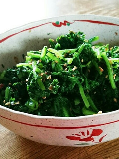 わさび菜の胡麻きな粉和え-レシピのメイン写真