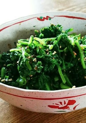 わさび菜の胡麻きな粉和え-レシピのメイン写真