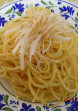 長ネギと明太子のスパゲティー-レシピのメイン写真