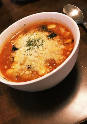 もち麦入り具沢山トマトスープ-レシピのメイン写真