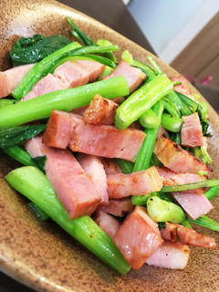アスパラ菜とベーコンの炒め物-レシピのメイン写真