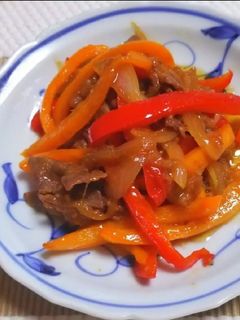 牛肉とパプリカのオイスターソース炒め-レシピのメイン写真