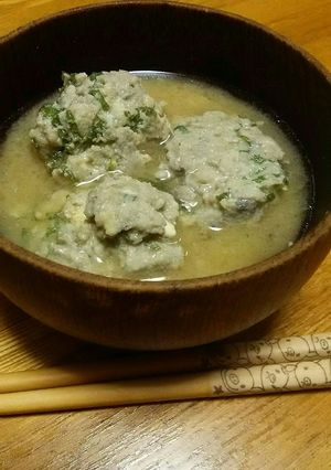 10分で♪風味豊かな大葉入りつみれ汁☆-レシピのメイン写真