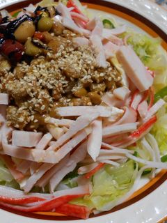 簡単減量食・温野菜と豆腐と納豆サラダ-レシピのメイン写真