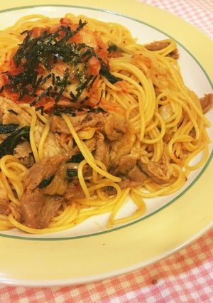 ◆絶対失敗しない★豚キムチパスタの極意！-レシピのメイン写真
