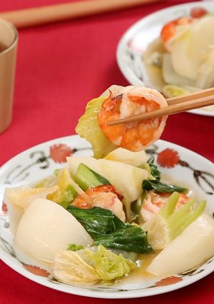 海老とたっぷり野菜のあっさり煮♪-レシピのメイン写真