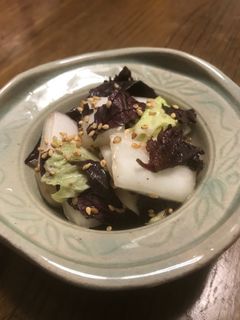 相性抜群 白菜と紫シソの超簡単酢ゴマ漬け-レシピのメイン写真