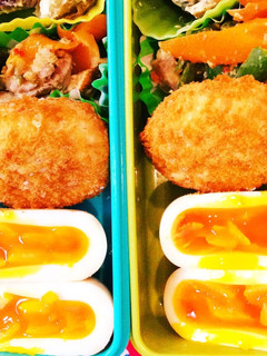 お弁当に!ぺったんこ煮卵-レシピのメイン写真