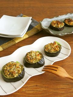 トースターで簡単☆茄子のバジルパン粉焼き-レシピのメイン写真