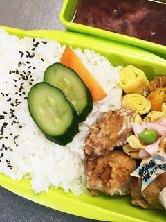 旦那弁当103♥唐揚げミートボール弁当!-レシピのメイン写真