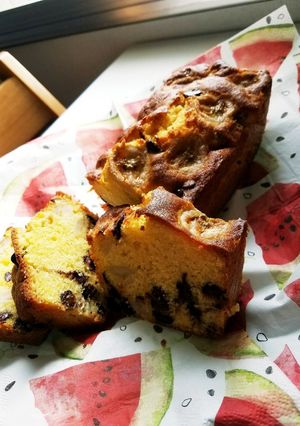 チョコチップバナナパウンドケーキ-レシピのメイン写真