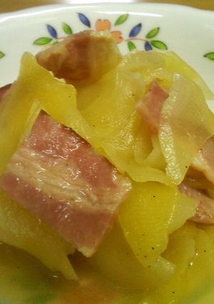 ヤーコンとベーコンの簡単煮物-レシピのメイン写真