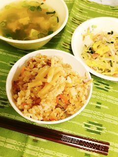 たけのこごはん(天理市給食)-レシピのメイン写真