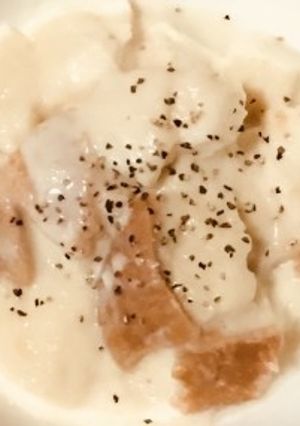 母親の介護食に豆乳クリームシチューパン粥-レシピのメイン写真