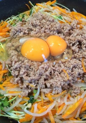 簡単節約晩ごはん⑧フライパンビビンバ-レシピのメイン写真