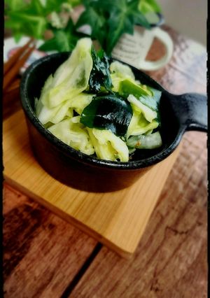 超～簡単！キャベツとワカメの中華サラダ☆-レシピのメイン写真