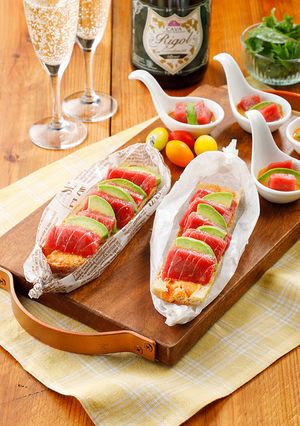 まぐろとアボカドのオープンサンド-レシピのメイン写真