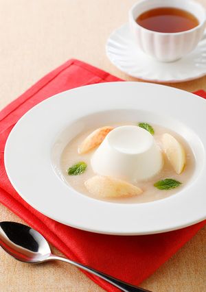 桃のスープで贅沢に☆ぷるぷるパンナコッタ-レシピのメイン写真