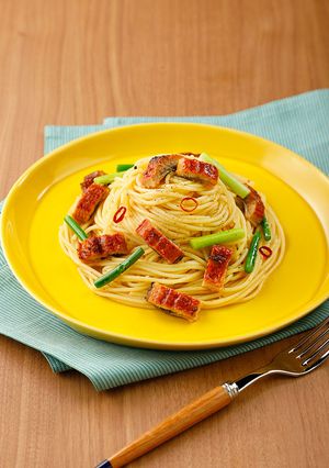 元気みなぎる♪うなぎのスタミナパスタ-レシピのメイン写真