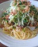 火を使わないで簡単☆サバ缶のパスタ
