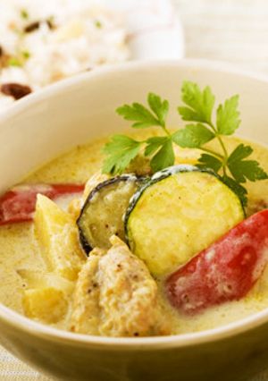 夏野菜の豆乳シナモンカレー-レシピのメイン写真