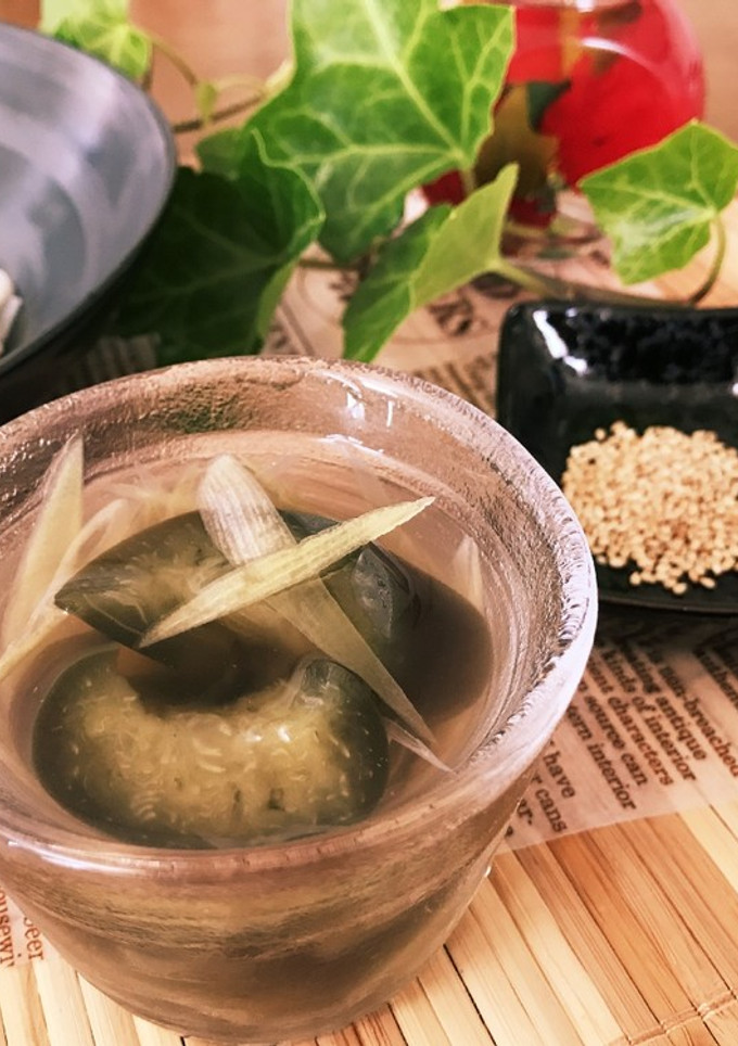 キンと冷やして♪茄子とみょうがの素麺つゆ-レシピのメイン写真