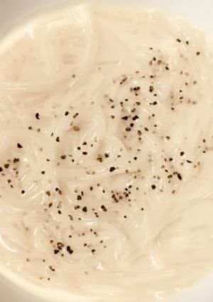 母親の介護食に豆乳クリームシチュー煮麺-レシピのメイン写真
