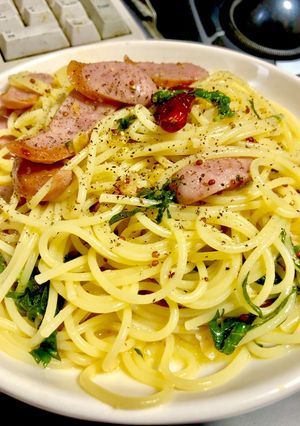 簡単！ソーセージのマスタードソースパスタ-レシピのメイン写真