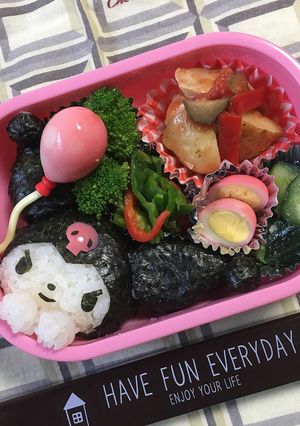 マイメロのお友達？クロミちゃんキャラ弁-レシピのメイン写真