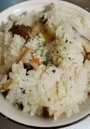 きのこのバター炊き込みご飯(覚書)-レシピのメイン写真