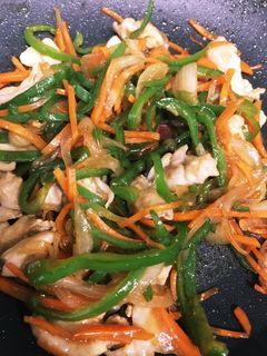 味付け簡単☆鶏皮野菜炒め-レシピのメイン写真