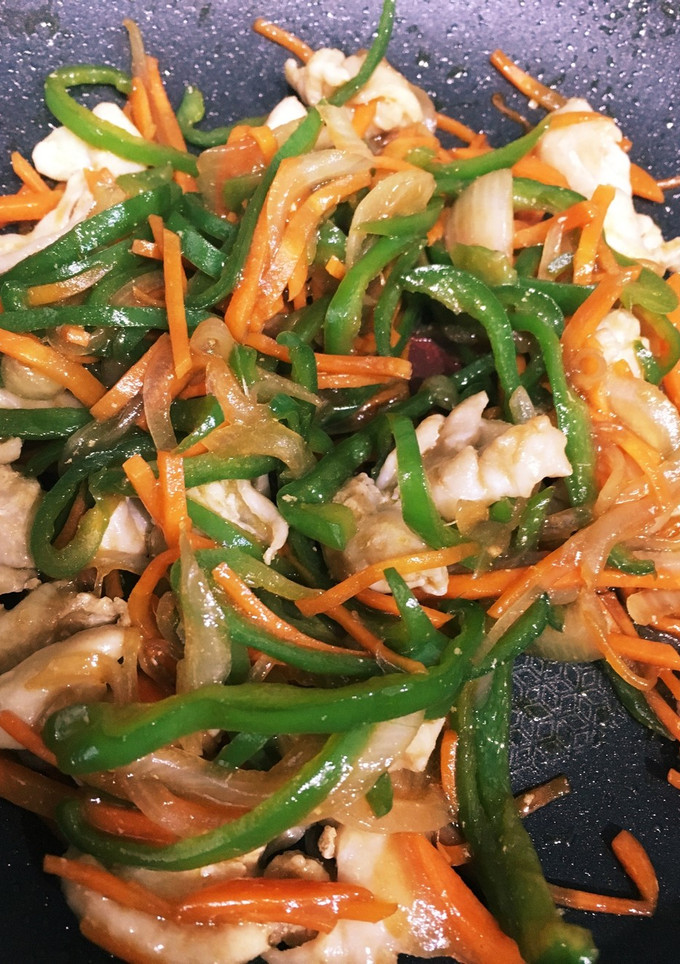 味付け簡単☆鶏皮野菜炒め-レシピのメイン写真