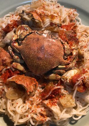 ☘キンセンガニの素麺ペスカトーレ☘-レシピのメイン写真