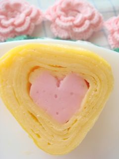 ハートのたまご焼き☆.。.:*・゜-レシピのメイン写真