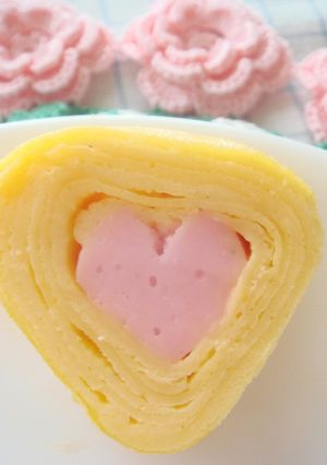 ハートのたまご焼き☆.｡.：*･゜-レシピのメイン写真