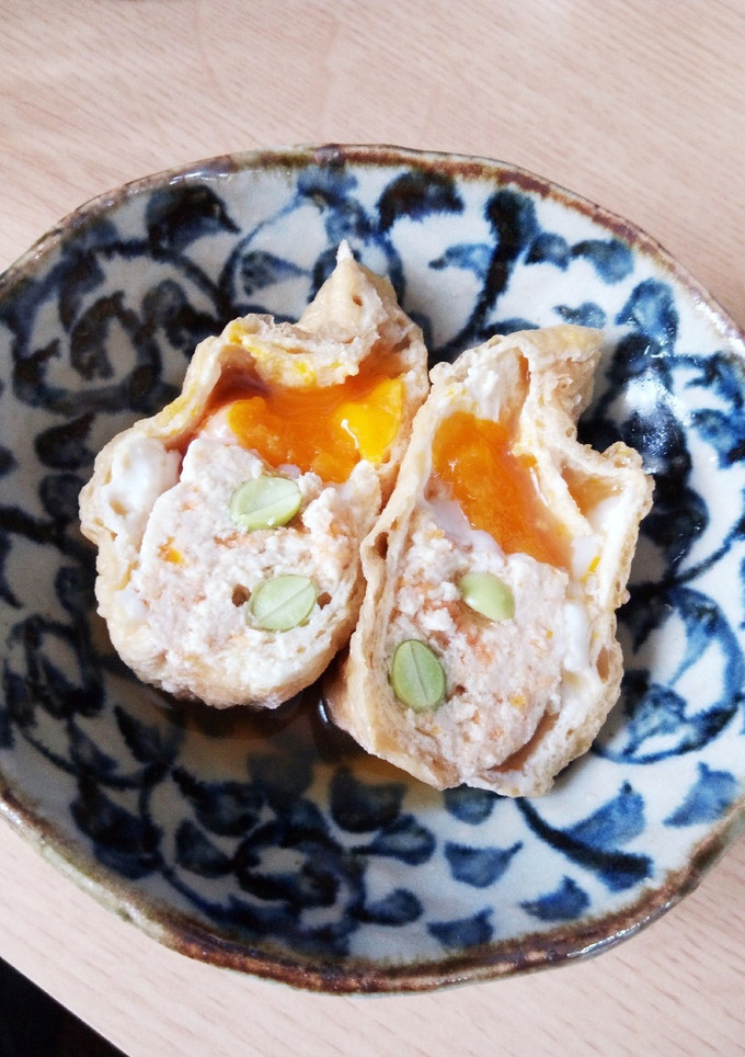 ☆半熟たまごと鶏ひき肉の巾着煮☆-レシピのメイン写真
