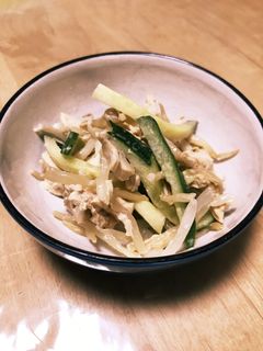もやしときゅうりと鶏ハムの即席サラダ-レシピのメイン写真