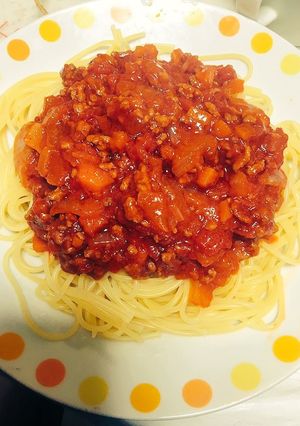 ミートソーススパゲティ-レシピのメイン写真