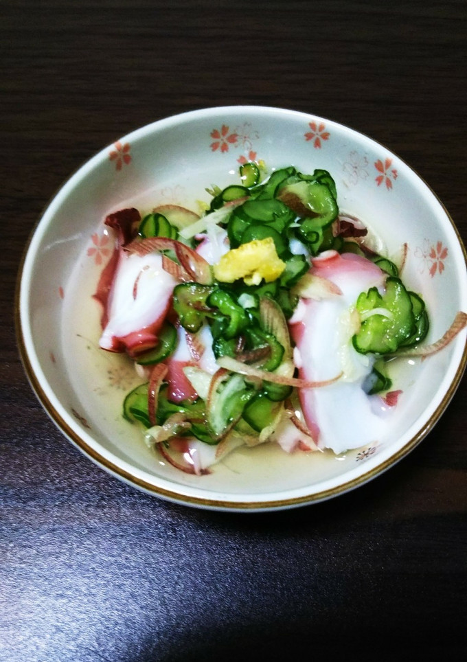 たこときゅうりとミョウガの酢の物-レシピのメイン写真