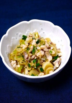 簡単小鉢！鯵のにんにく葱味噌炒め-レシピのメイン写真
