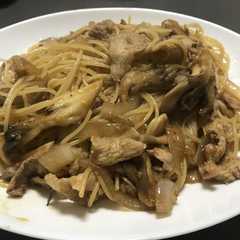 豚こま肉とまいたけのパスタ-レシピのメイン写真