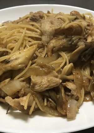 豚こま肉とまいたけのパスタ-レシピのメイン写真