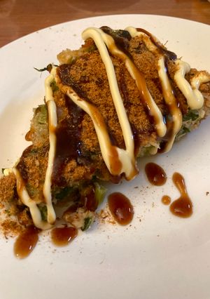 フライパン一つで解決！大根の葉お好み焼き-レシピのメイン写真