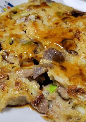 椎茸ダシの牛筋こん入り お好み焼き-レシピのメイン写真